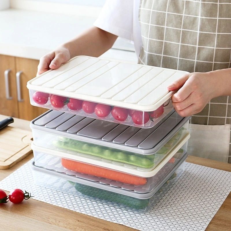 Refrigerator Storage Box with Lids SM (set of 2)