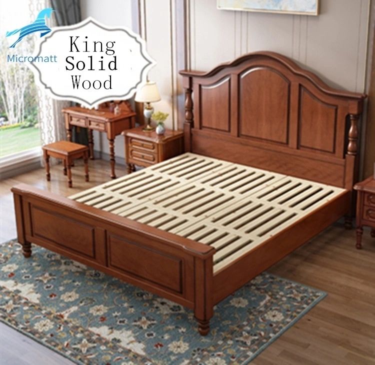Solid Wooden King Size Bed 79 X 75 X 12 (LWH)